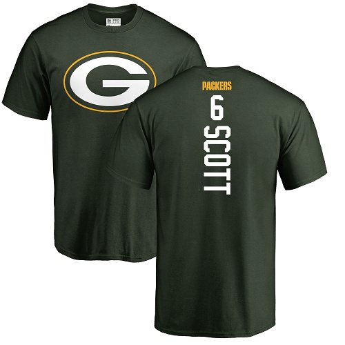 Green Bay Packers Green #6 Scott J K Backer Nike NFL T Shirt